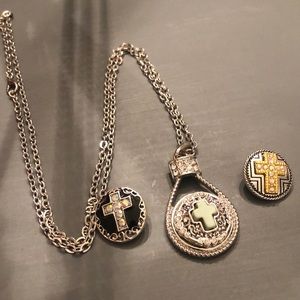 Snapituppittsburgh silver chain w 3 snaps